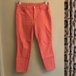 Talbots Vibrant Coral Ankle Jeans
